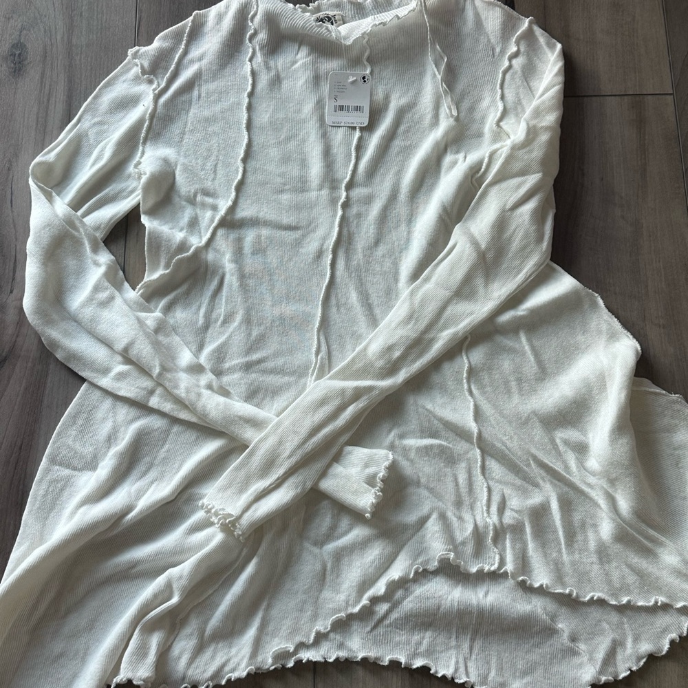 We The Free White Off-Shoulder Tunic - Picture 3 of 3
